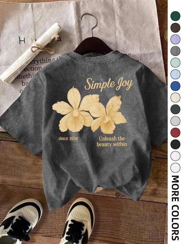 Women's Plain Round Neck Tee, Casual Short Sleeve Crew Neck T-Shirt for Daily Wear, Ladies Clothes for All Seasons, Top...