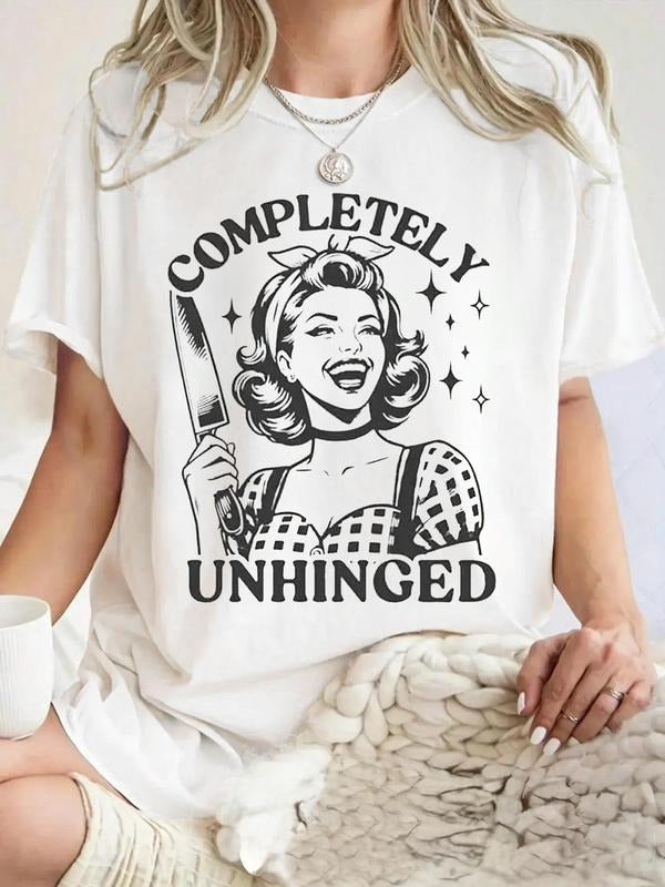 Women's Smiling Cat Print Round Neck Tee, Fashion Casual Cute Short Sleeve T-shirt for Daily Wear, Ladies Summer Clothes,...