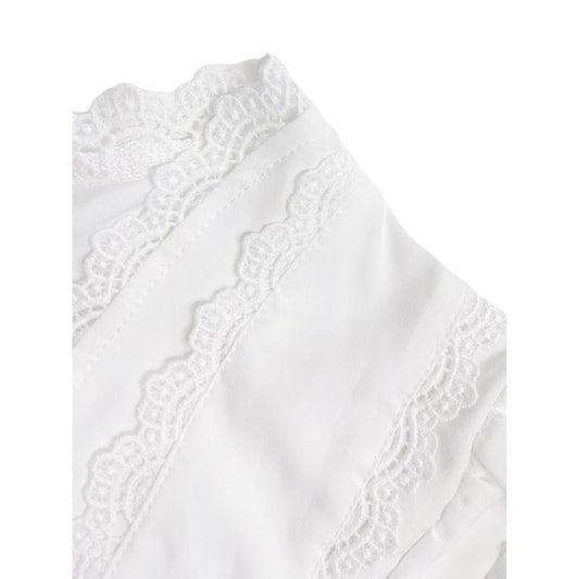 Women's Summer Casual Crop Tops White Short Sleeve Open Front Lace Tie Up T-shirt Cotton Womenswear Hoodie, Sweatshirt