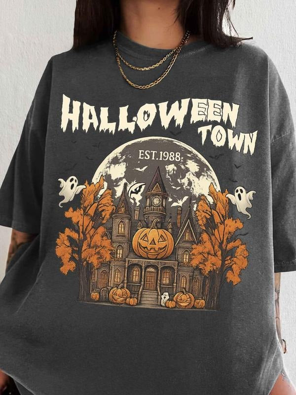 Women's Summer Casual Printed T-Shirt, Fitted Style with Moderate Thickness, Perfect for Everyday Wear Hoodie, Sweatshirt