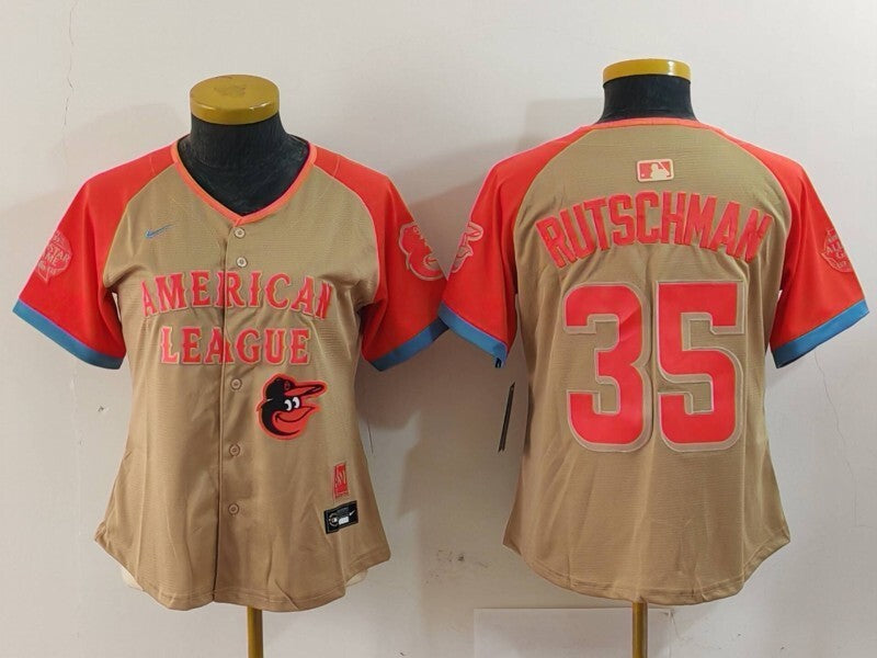 Women Baltimore Orioles #35 Adley Rutschman Orioles 24 All-Star Women Style 1