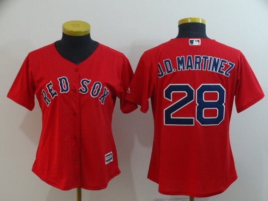 Women Boston Red Sox #28 J.D Martinez