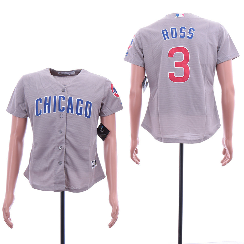 Women Chicago Cubs #3 David Ross