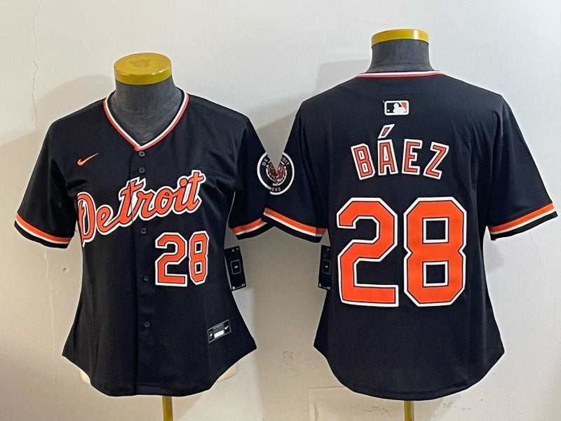 Women Detroit Tigers #28 Javier Baez Tigers Special V2 Women Youth