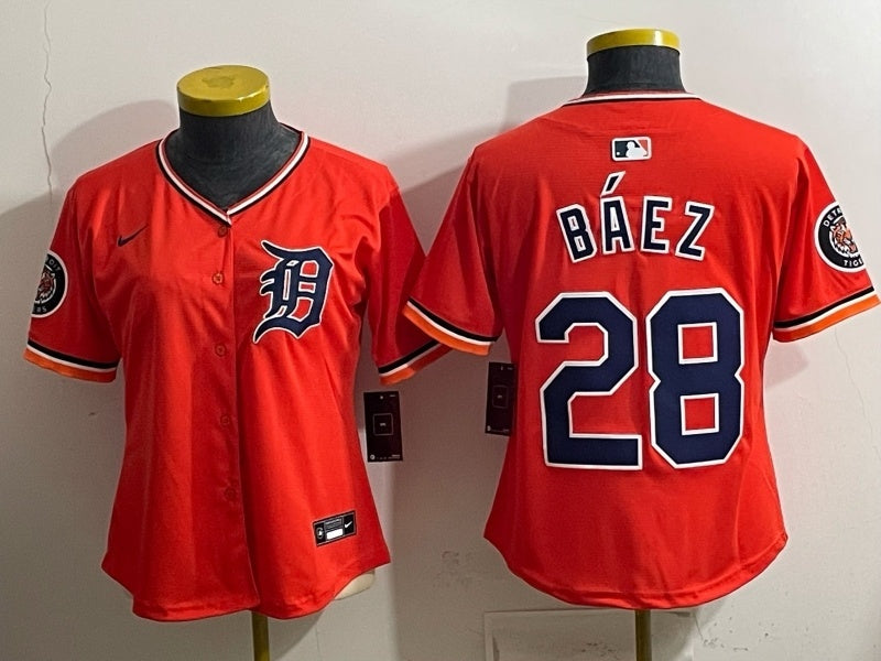 Women Detroit Tigers #28 Javier Baez Tigers Special V2 Women Youth (3)_ - Copy