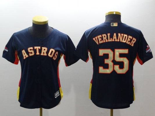 Women Houston Astros #35 Justin Verlander