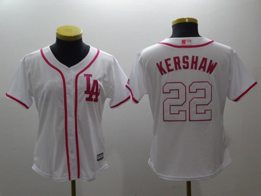 Women Los Angeles Dodgers #22 Clayton Kershaw Style 1