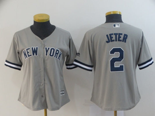Women New York Yankees #2 Derek Jeter Style 1