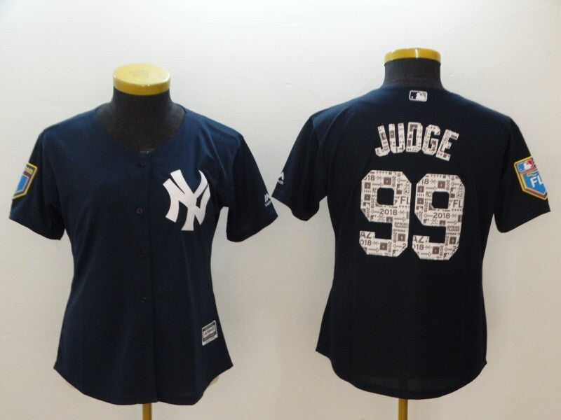 Women New York Yankees #99 Aaron Judge Style 3