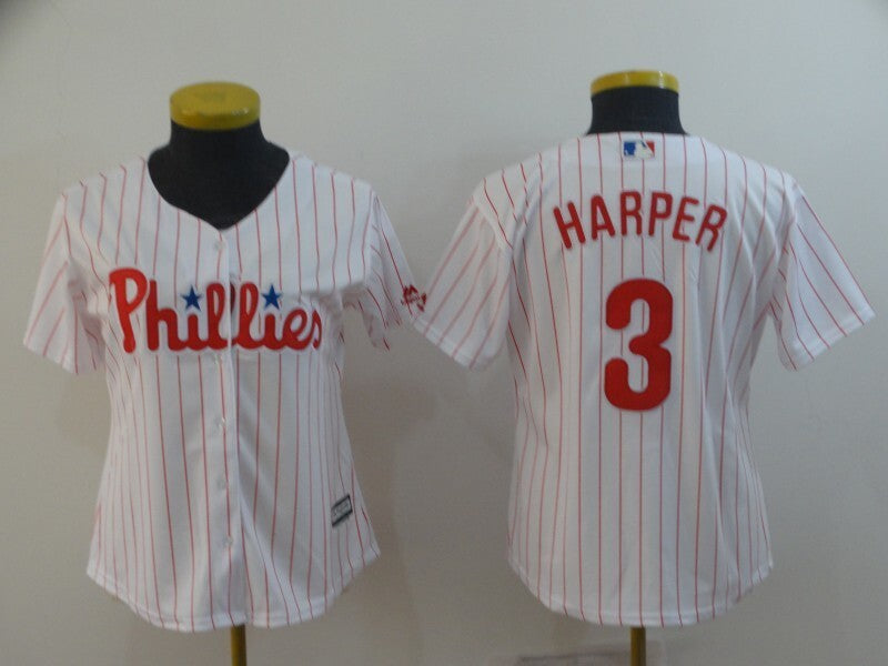 Women Philadelphia Phillies #3 Bryce Harper Style 5