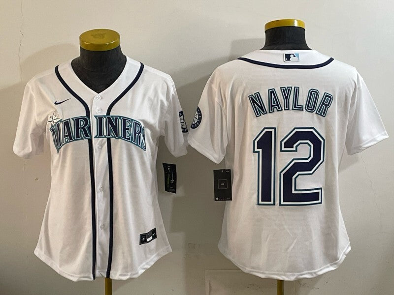 Women Seattle Mariners #12 Josh Naylor Mariners Women Youth