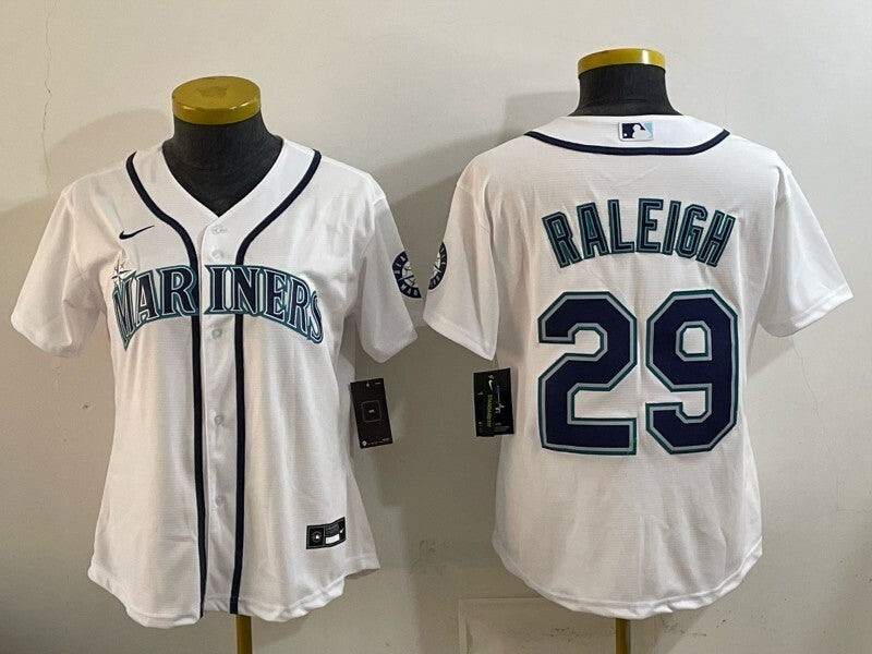 Women Seattle Mariners #29 Cal Raleigh Mariners Women Youth