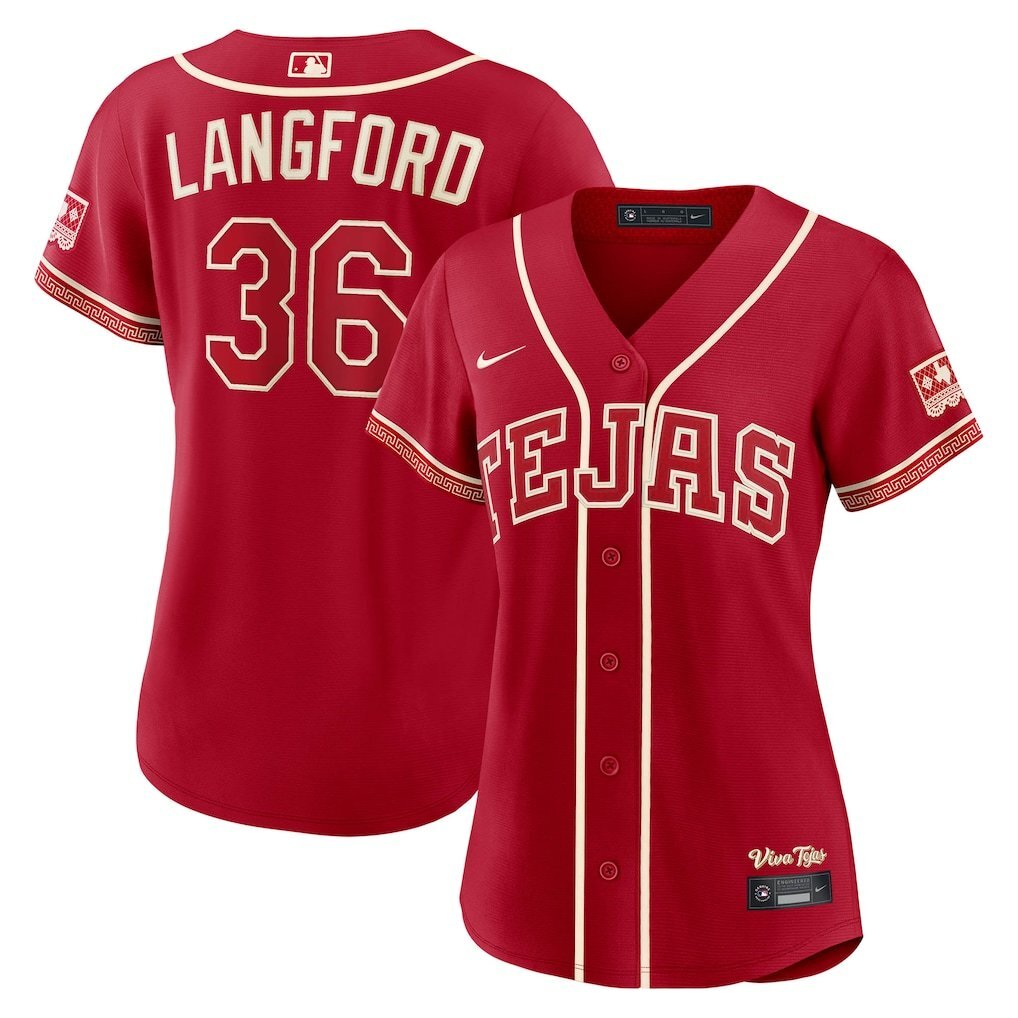 Women Texas Rangers #36 Wyatt Langford 2026 City Connect Stadium Jersey - Red