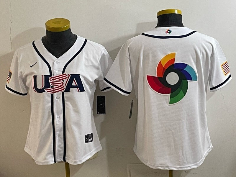 Women USA Baseball x Undefeated White 2026 World Baseball Classic 26 World Cup Women Style 1