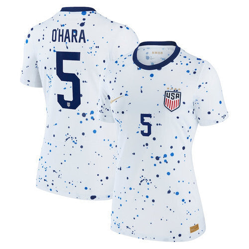 Women USWNT #5 Kelley O'Hara 2023 Home Jersey - White