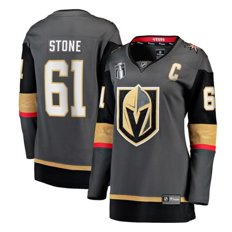 Women Vegas Golden Knights #61 Mark Stone 2023 Stanley Cup Final Alternate Breakaway Player Jersey - Black_conew1
