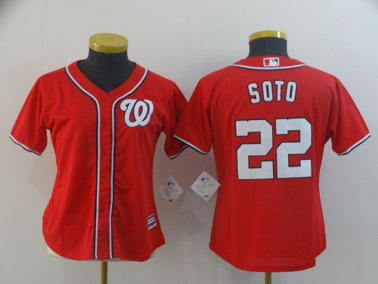 Women Washington Nationals #22 Juan Soto Style 2