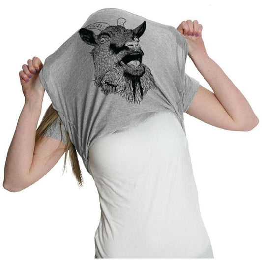 Womens Ask Me About My Goat Flip Up T Shirt Cute Farm Animal Slim Fit Tee Funny Womens T Shirts Cute Slimming Top...