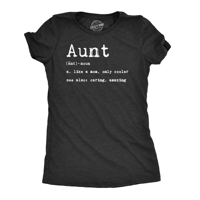 Womens Aunt Definition T shirt Funny Family Sister Gift for Auntie Graphic Tee Funny Womens T Shirts Cute Slimming Top...
