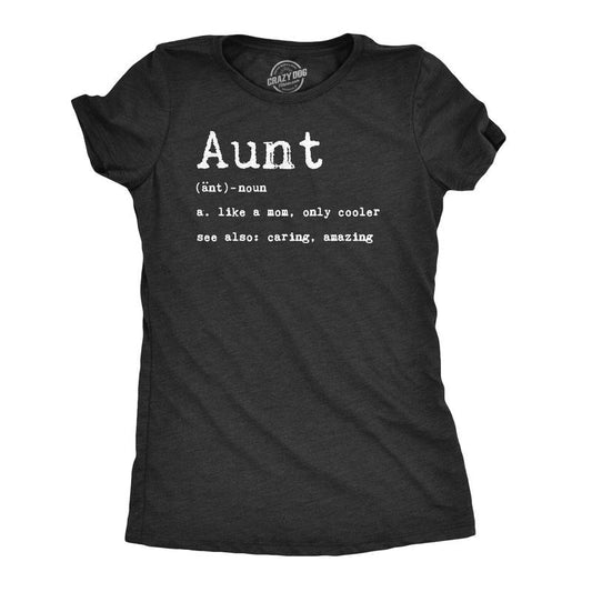 Womens Aunt Definition T shirt Funny Family Sister Gift for Auntie Graphic Tee Funny Womens T Shirts Cute Slimming Top...