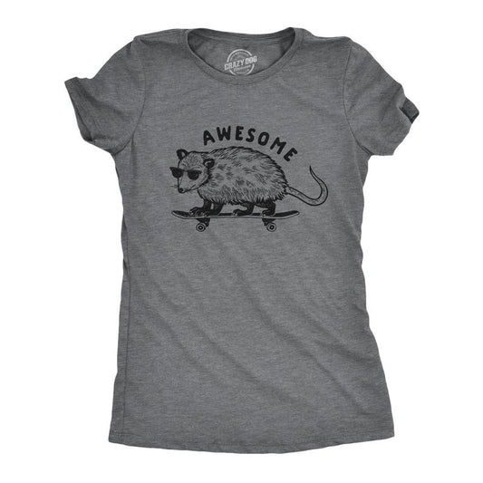 Womens Awesome Possum T shirt Funny Cool 90s Retro Animal Lover Graphic Tee Funny Womens T Shirts Cute Slimming Top...