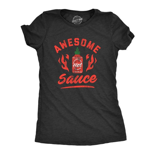 Womens Awesome Sauce T Shirt Funny Saying Cool Nerdy Tee Fun Joke for Foodie Funny Womens T Shirts Cute Slimming Top...