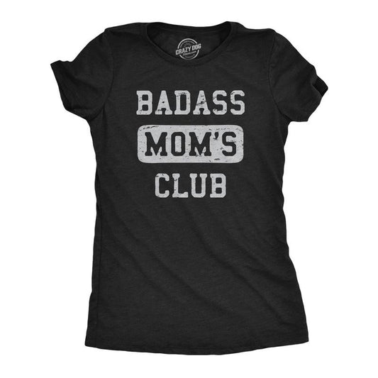 Womens Badass Moms Club T Shirt Funny Awesome Mothers Day Gift Tee For Ladies Funny Womens T Shirts Cute Slimming Top...