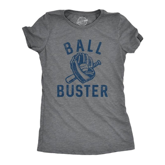 Womens Ball Buster T Shirt Funny Sarcastic Baseball Bat Joke Tee for Ladies Funny Womens T Shirts Cute Slimming Top...