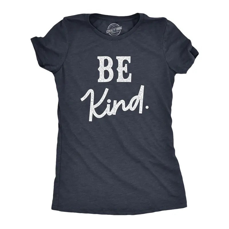 Womens Be Kind T Shirt Cute Positive Message Text Tee For Ladies Funny Womens T Shirts Cute Slimming Top Comfortable Soft...