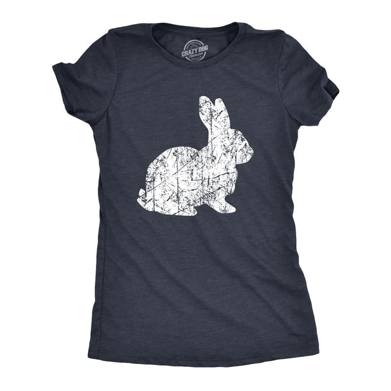 Womens Big Bunny T Shirt Funny Cute Easter Sunday Rabbit Tee For Ladies Funny Womens T Shirts Cute Slimming Top...