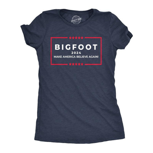 Womens Bigfoot 2024 Funny T Shirts Sarcastic Sasquatch Graphic Tee for Ladies Funny Womens T Shirts Cute Slimming Top...