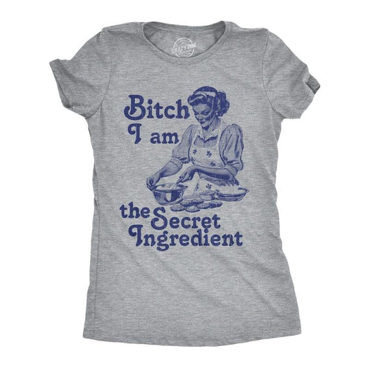 Womens Funny T Shirts Bitch I Am The Secret Ingredient Sarcastic Baking Graphic Novelty Tee For Ladies Funny Womens T...