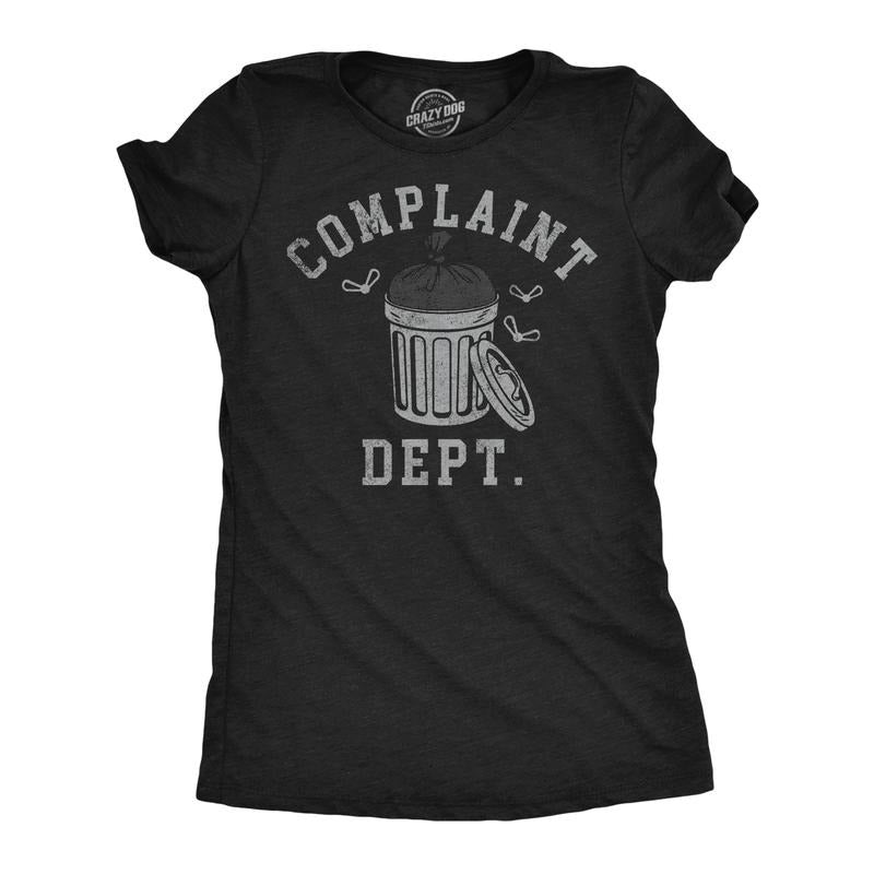 Womens Funny T Shirts Complaint Dept Sarcastic Trash Can Graphic Tee For Ladies Funny Womens T Shirts Cute Slimming Top...