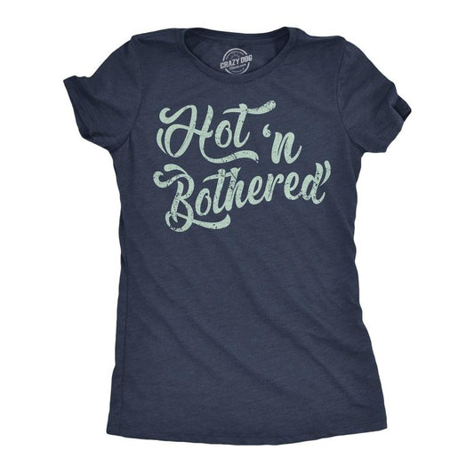 Womens Funny T Shirts Hot N Bothered Sarcastic Graphic Novelty Tee For Ladies Funny Womens T Shirts Cute Slimming Top...