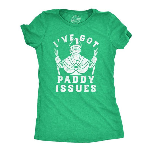 Womens Funny T Shirts Ive Got Paddy Issues St Patricks Day Sarcastic Grapahic Tee Funny Womens T Shirts Cute Slimming Top...