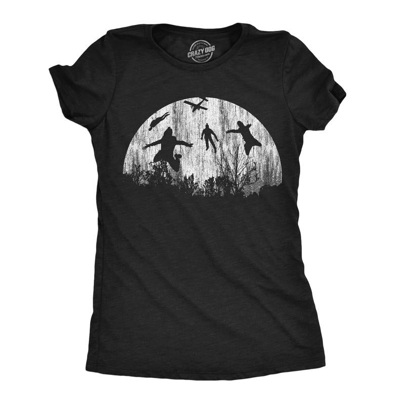 Womens Funny T Shirts Moon Skydivers Novelty Graphic Tee For Ladies Funny Womens T Shirts Cute Slimming Top Comfortable...