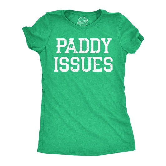 Womens Funny T Shirts Paddy Issues Sarcastic St Patricks Day Novelty Tee For Ladies Funny Womens T Shirts Cute Slimming...