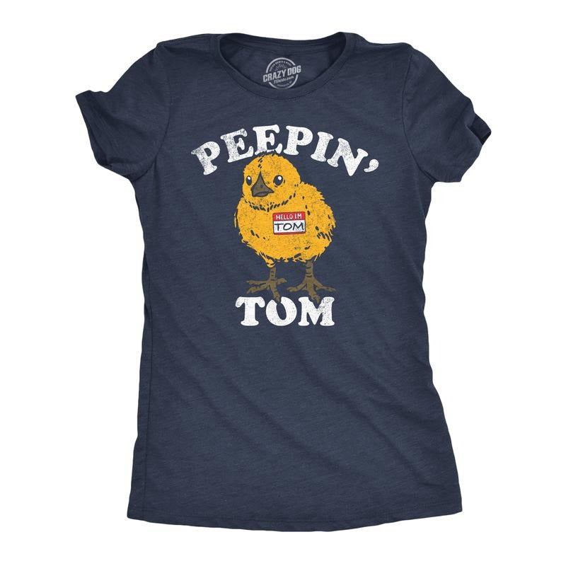 Womens Funny T Shirts Peepin Tom Sarcastic Graphic Tee For Ladies Funny Womens T Shirts Cute Slimming Top Comfortable...