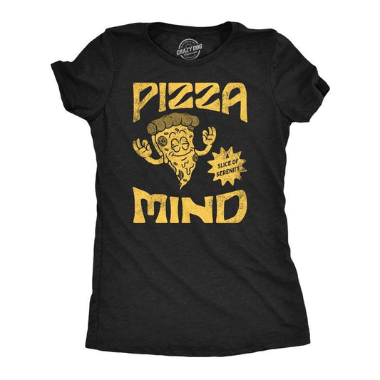 Womens Funny T Shirts Pizza Mind Sarcastic Food Graphic Tee For Ladies Funny Womens T Shirts Cute Slimming Top...