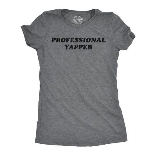 Womens Funny T Shirts Professional Yapper Sarcastic Yapping Novelty Tee for Ladies Funny Womens T Shirts Cute Slimming...