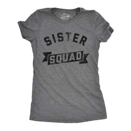 Womens Funny T Shirts Sister Squad Family Graphic Tee For Ladies Funny Womens T Shirts Cute Slimming Top Comfortable Soft...