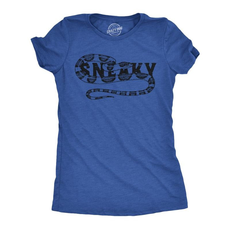 Womens Funny T Shirts Sneaky Snake Sarcastic Graphic Tee for Ladies Funny Womens T Shirts Cute Slimming Top Comfortable...