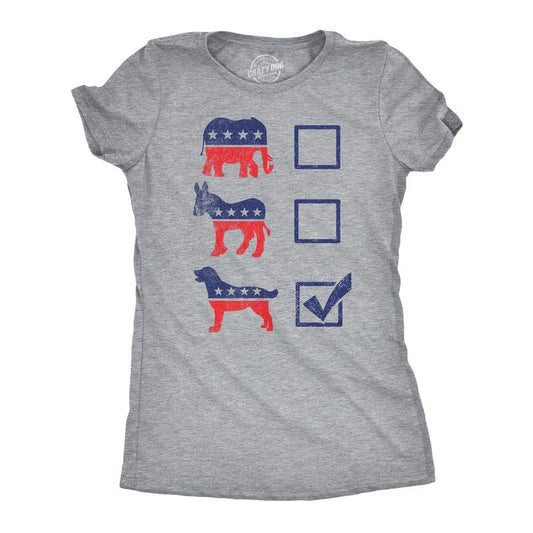 Womens Funny T Shirts Voting Ballot Dog Sarcastic Political Puppy Graphic Tee For Ladies Funny Womens T Shirts Cute...