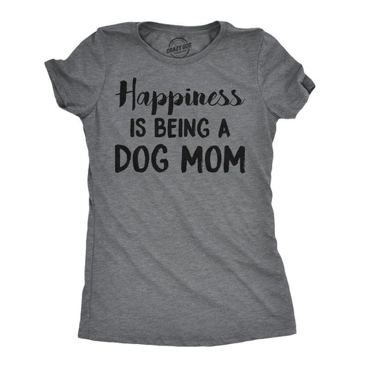 Womens Happiness Is Being A Dog Mom T Shirt Cute Funny Animal Lover Puppy Tee for Ladies Funny Womens T Shirts Cute...