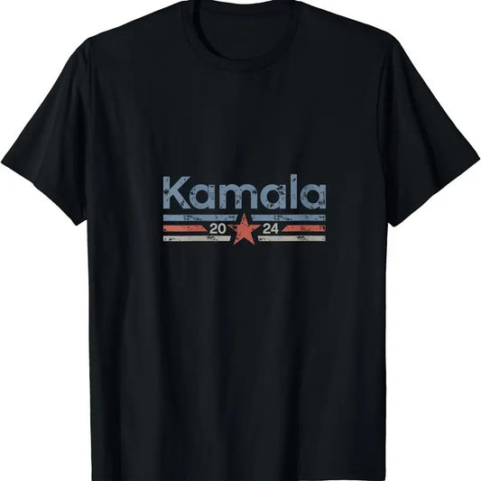 Womens Harris 2024 Retro Grunge Stripes Vintage Kamala Harris 2024 T-Shirt Hoodie, Sweatshirt | WearSparks.com