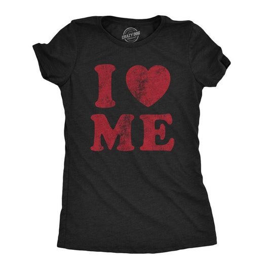 Womens I Love Me T Shirt Funny Cute Inspirational Motivational Heart Tee Funny Womens T Shirts Cute Slimming Top...