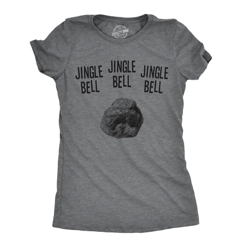 Womens Jingle Bell Rock T Shirt Funny Sarcastic Christmas Song Tee For Ladies Funny Womens T Shirts Cute Slimming Top...