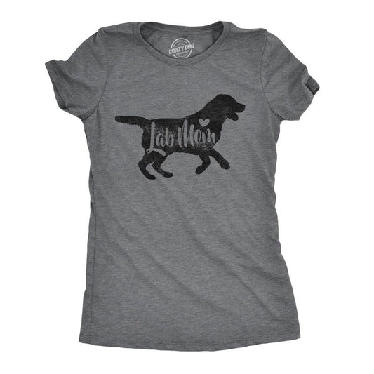 Womens Lab Mom T Shirt Cute Labrador Owner Tee Dog Gift Funny Top Graphic Funny Womens T Shirts Cute Slimming Top...