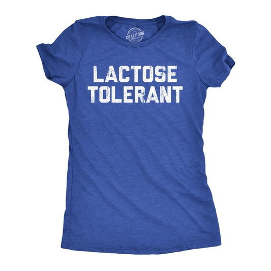 Womens Lactose Tolerant T Shirt Funny Cheesy Dairy Lovers Joke Tee for Ladies Funny Womens T Shirts Cute Slimming Top...