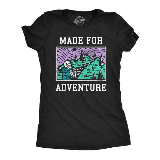 Womens Made For Adventure T Shirt Funny Hiking Outdoors Camping Lovers Tee For Ladies Funny Womens T Shirts Cute Slimming...
